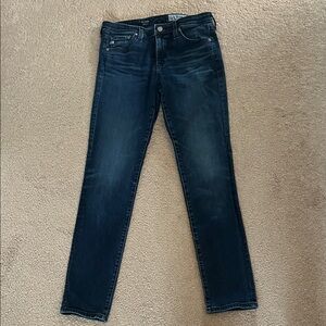 AG the PRIMA cigarette leg Dark Blue Jeans size 28R